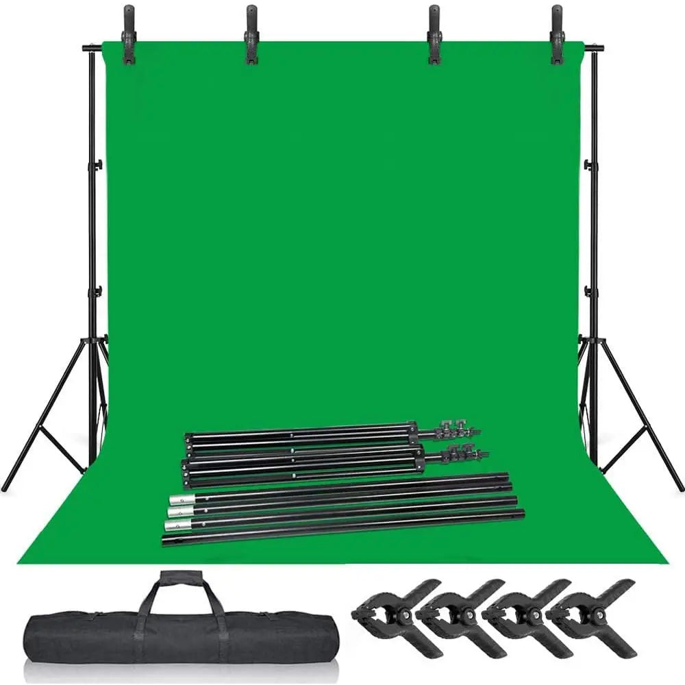 Green Screen + Stand & Clamps (6.5x10ft)