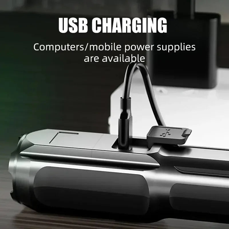 Powerful LED Flashlight  (USB Rechargeable)