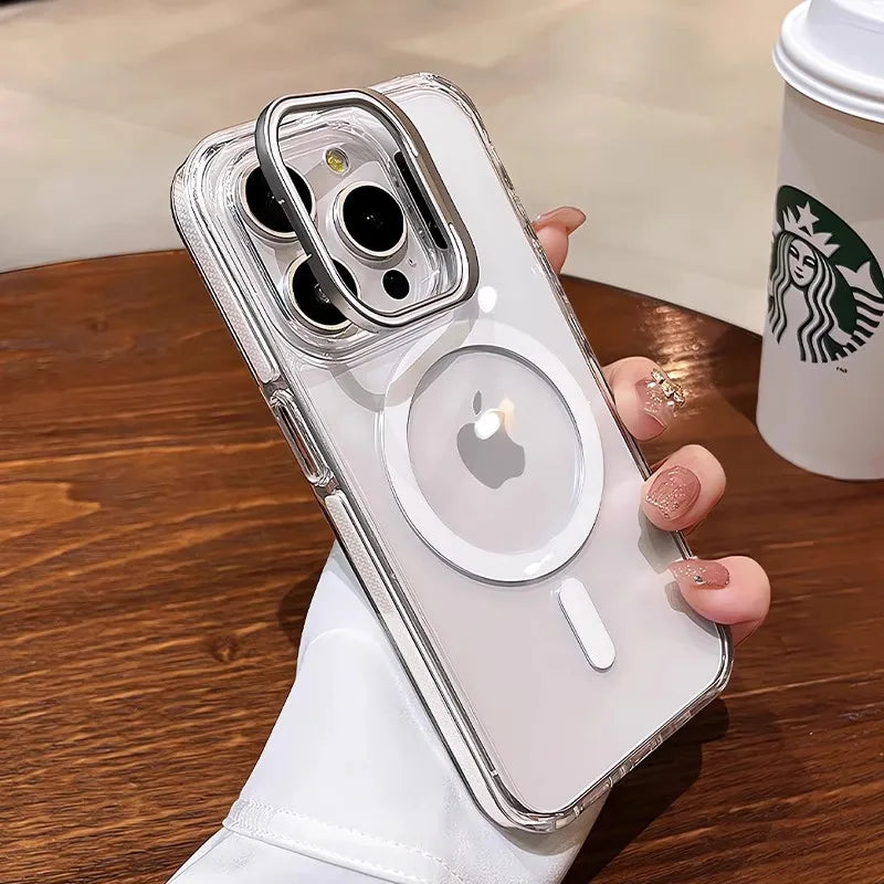 iPhone Case With Inbuilt Stand + Camera Protector