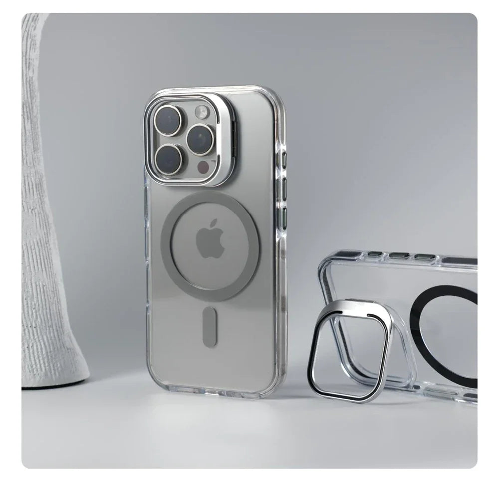 iPhone Case With Inbuilt Stand + Camera Protector