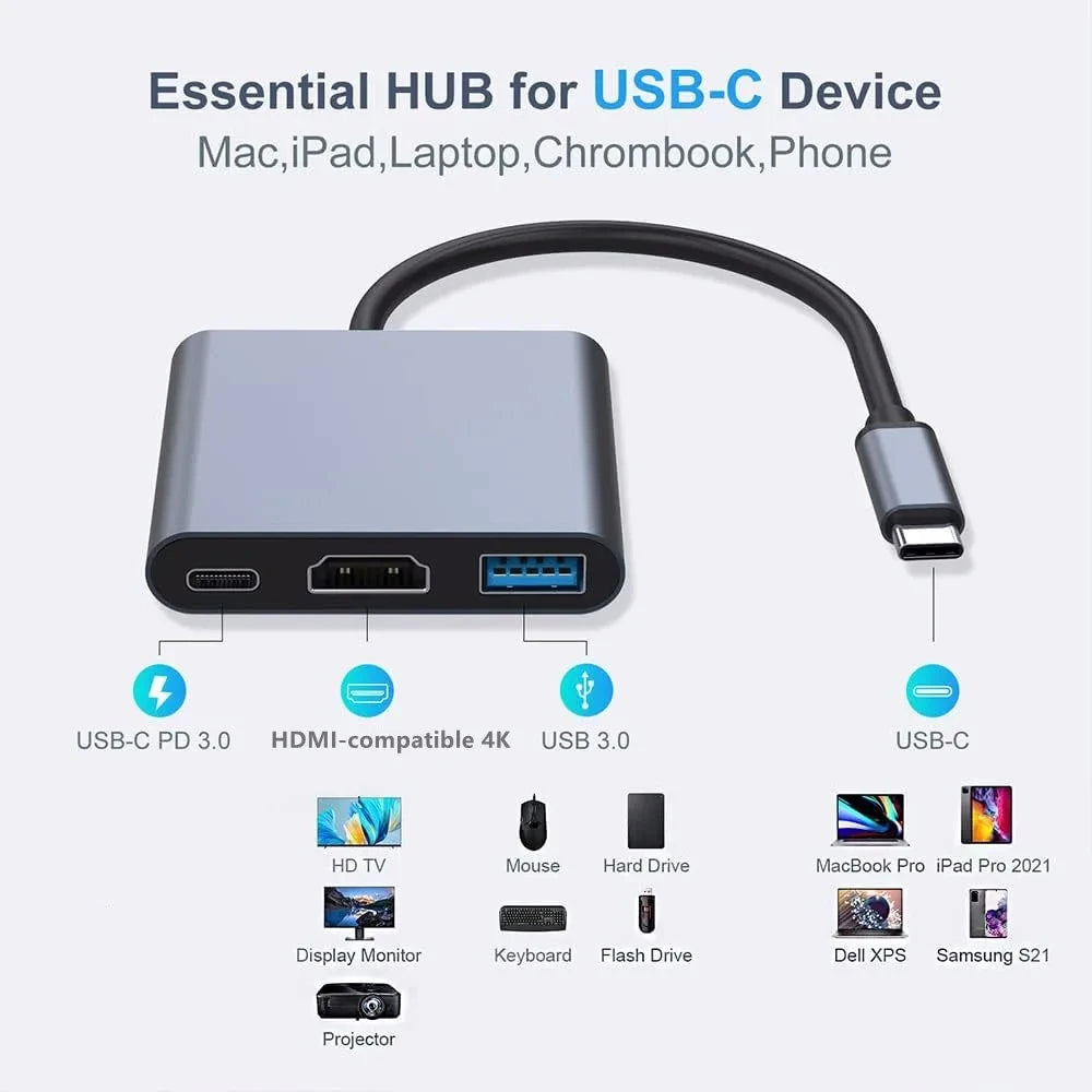 3 In 1 USB-C Hub