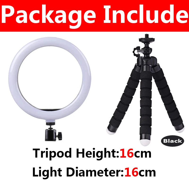 Ring Light + Mini Tripods (USB)