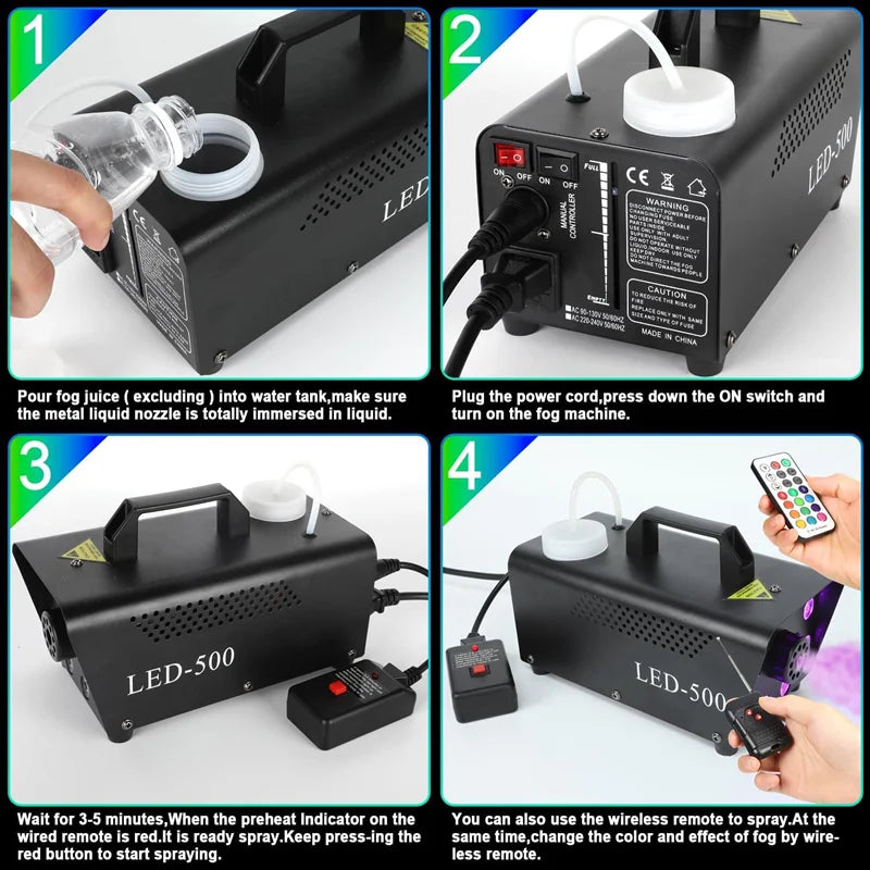 Remote Control Fog Machine (500W)