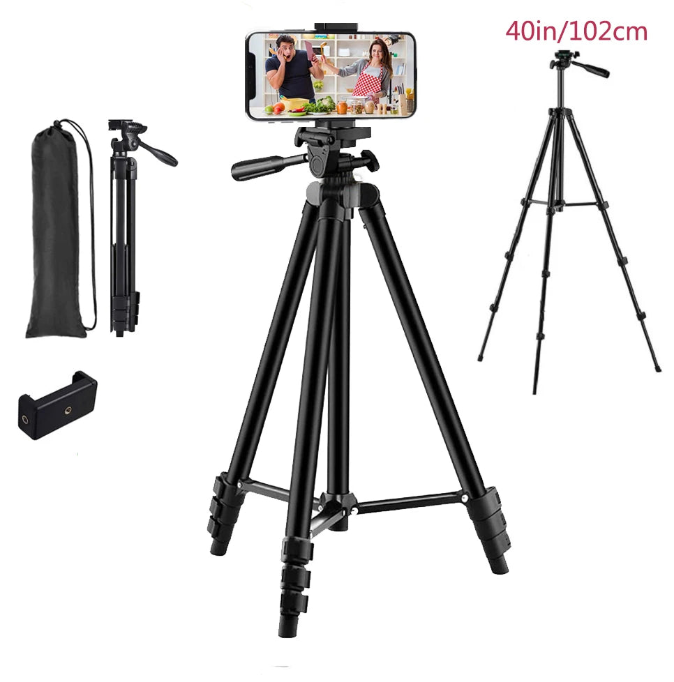 Lightweight Camera Tripod + Bluetooth Remote (102cm)
