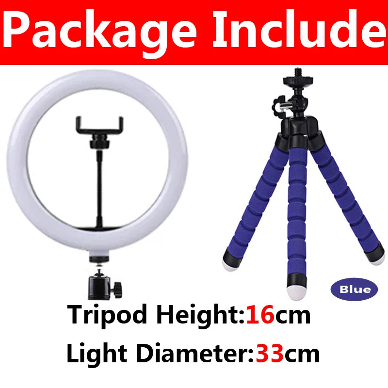 Ring Light + Mini Tripods (USB)