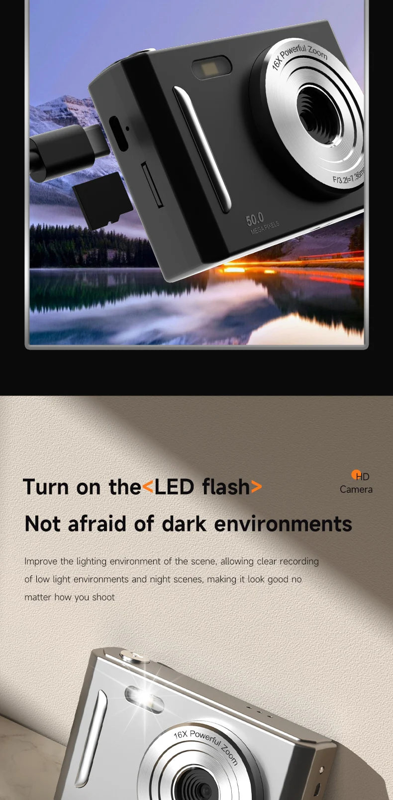 Ultra HD Digital Camera (8x Digital Zoom)
