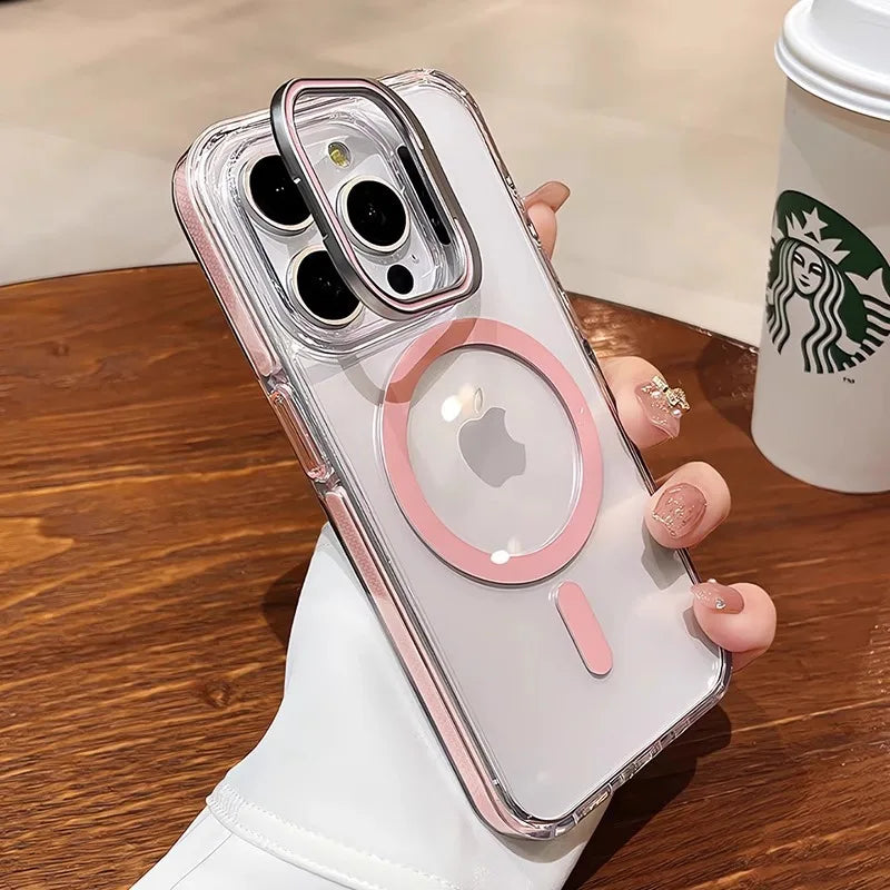 iPhone Case With Inbuilt Stand + Camera Protector