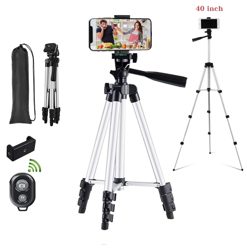 Lightweight Camera Tripod + Bluetooth Remote (102cm)