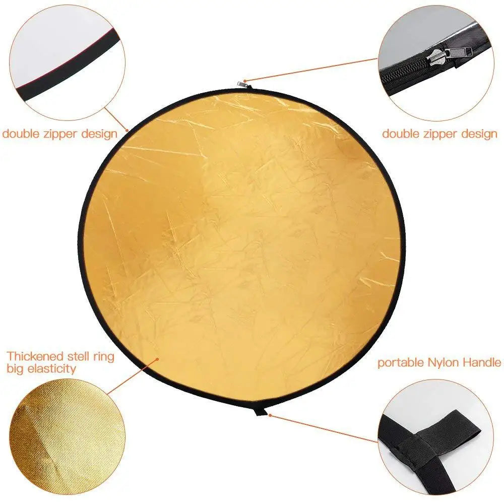 5 in 1 Round Portable Reflector (Collapsible)