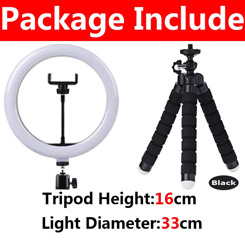 Ring Light + Mini Tripods (USB)
