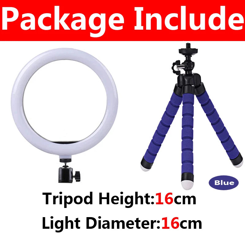 Ring Light + Mini Tripods (USB)