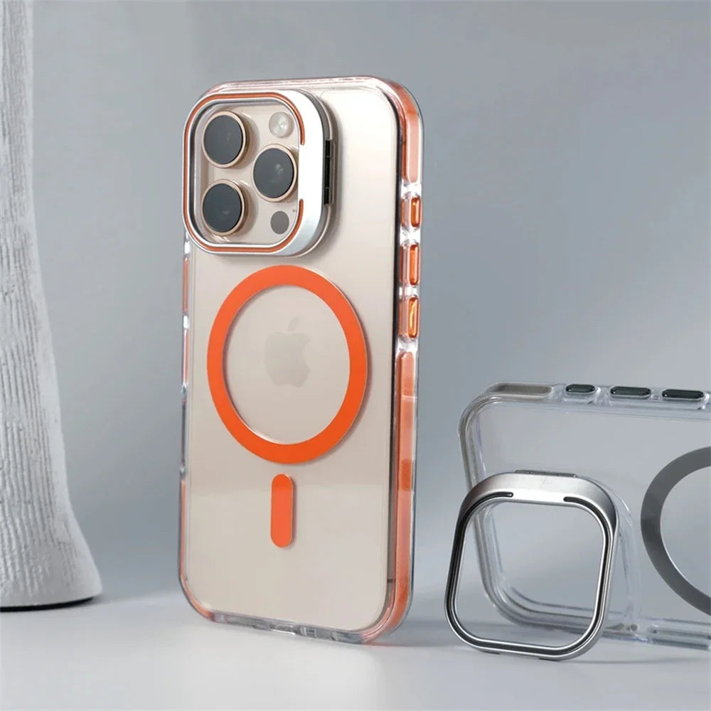 iPhone Case With Inbuilt Stand + Camera Protector