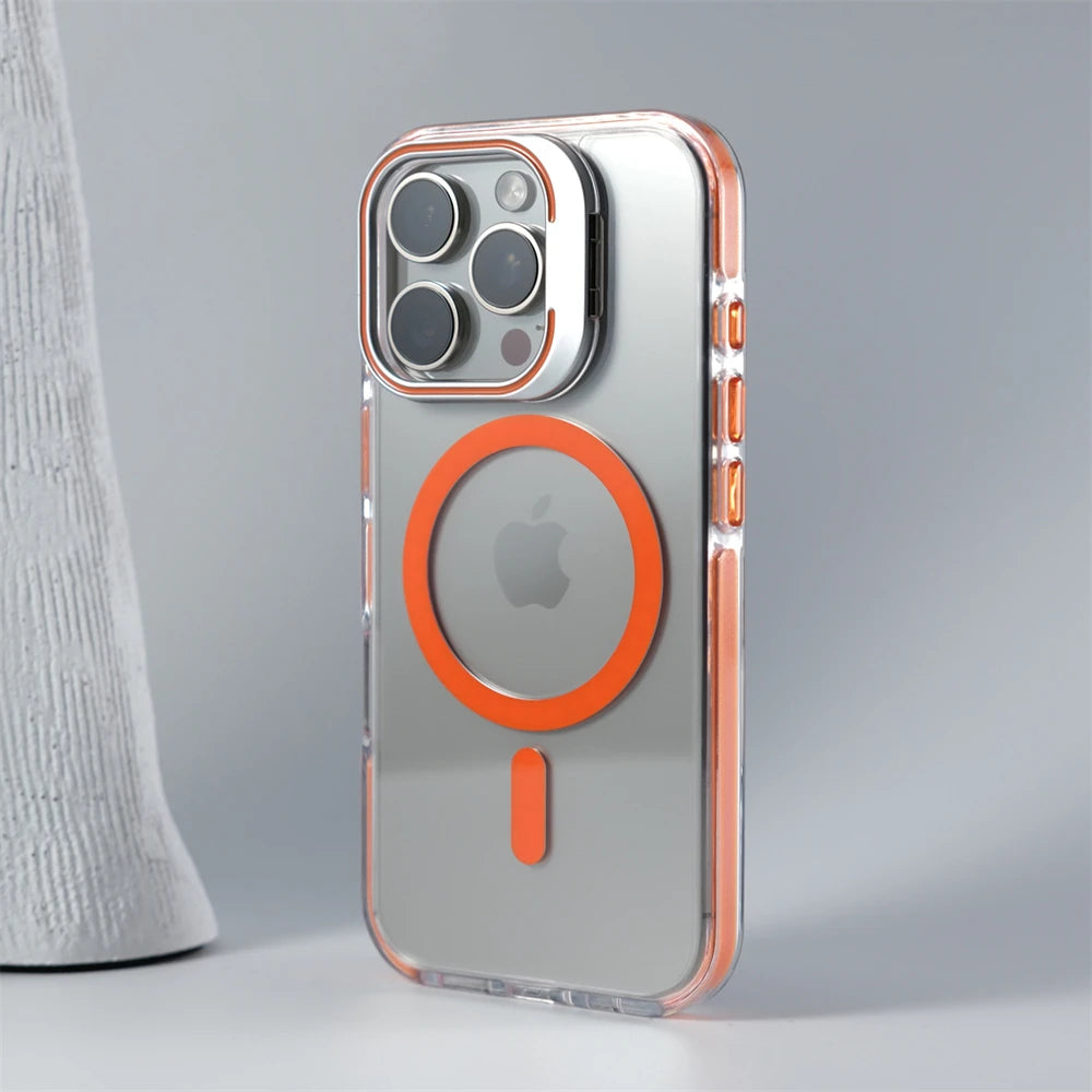 iPhone Case With Inbuilt Stand + Camera Protector